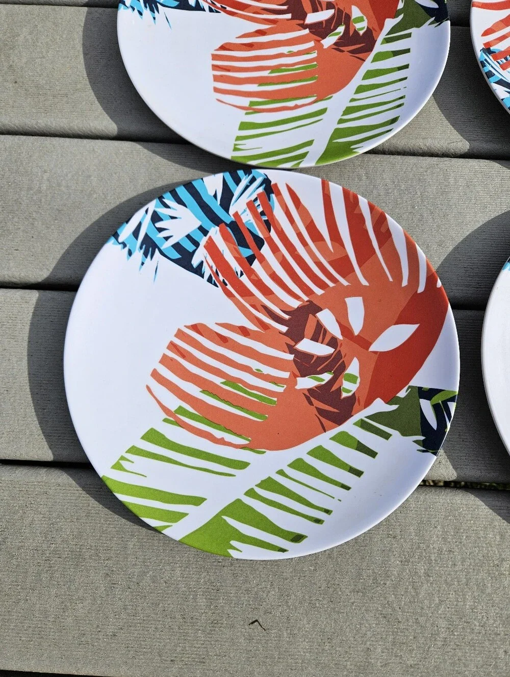 Tropical Jungle Monstera Palm Dinner Plates 11